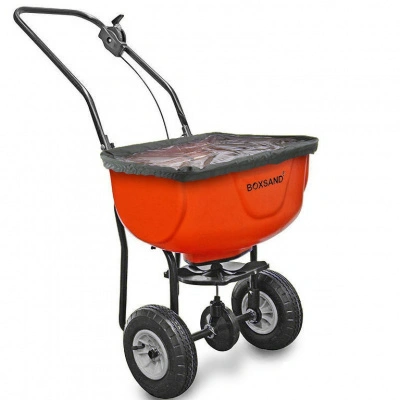 Тележка дозатор Boxsand 30 литров с чехлом для песка и реагентов