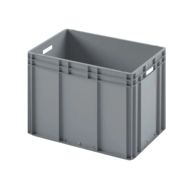 Евроконтейнер ЕС-6442.1 со сплошным дном и открытыми ручками, 600х400х420 мм 