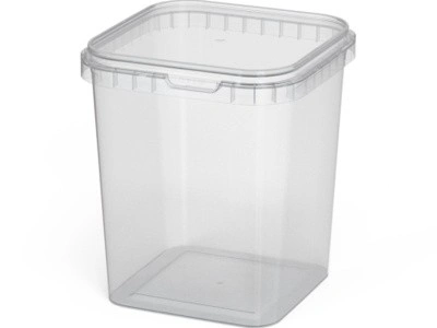 Ведро пластиковое 1,5 литра с крышкой, арт. ВПк 1,5м, код: 13936