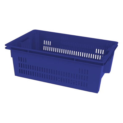 Ящик универсальный пищевой конусный 600х400х200, перфорированный 