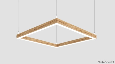 WOOD KVADRATO 6000K 58W Ясень оливковый, корпус 