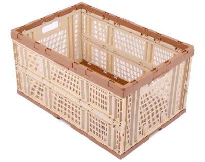 Складной ящик 600х400х310 перфорированный бежевый