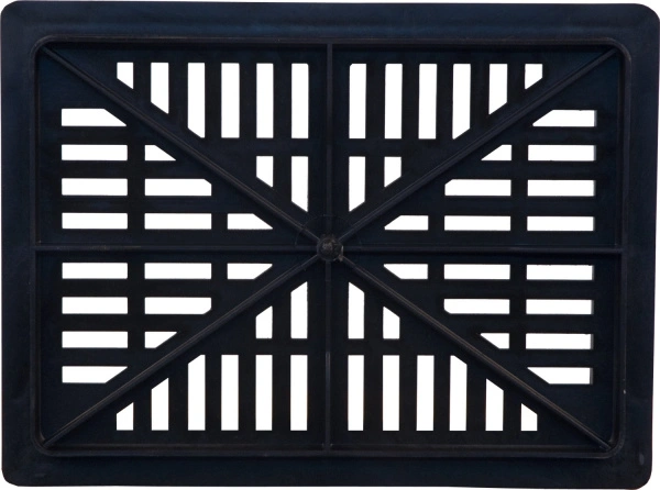 Ящик перфорированный 400×300×200, арт.: 302, объём 24, чёрный, код: 00415