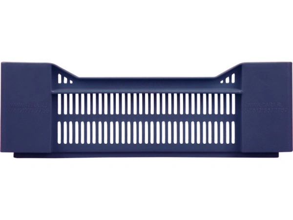 Ящик перфорированный 600×400×135, арт.: 119, объём 32.4, синий, код: 00361