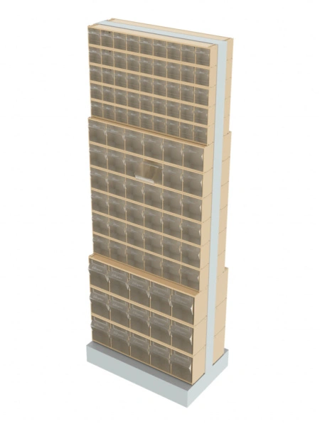 Стойка бежевая двусторонняя напольная Стелла-техник 406-05-06-03-B