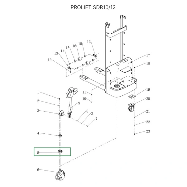 Опорный подшипник для штабелеров  для штабелеров SDR 1-1,2 т, SDR1635 (7212,30212)