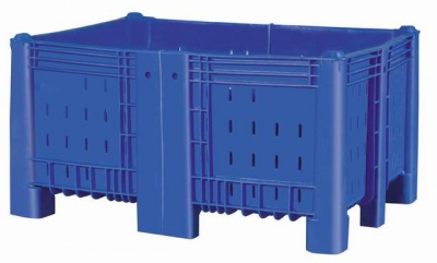 Большой пластиковый контейнер Модель 1600, 1600х1050х715 мм перфорированный SL - 1350