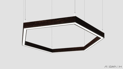 Шестиугольный светильник WOOD HEXAGON 3000K 80W Венге, корпус 