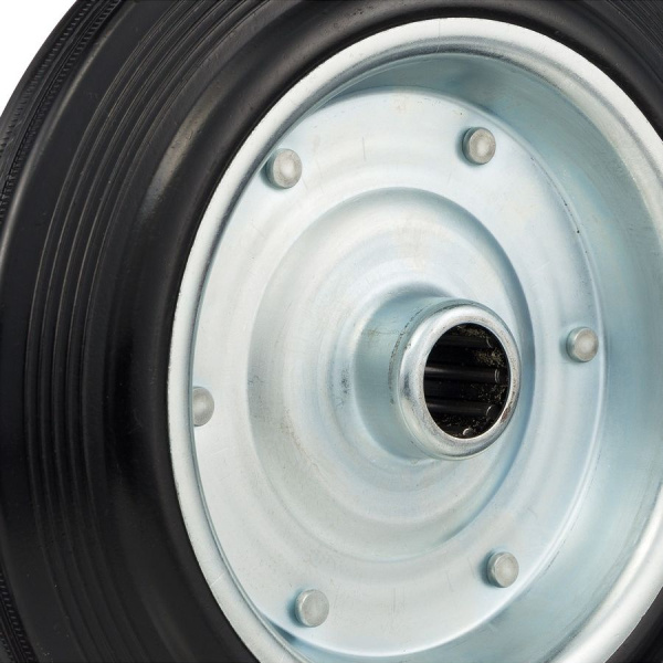 Колесо под ось 20мм Стелла-техник 4000-250(ось20) диаметр 250мм, грузоподъемность 210кг, резина, металл